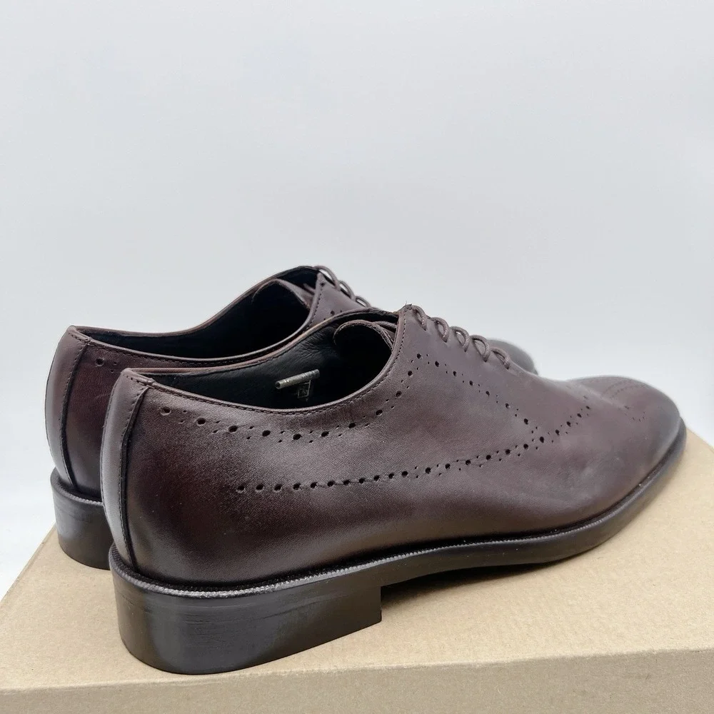 Bruno Magli Nicole Men's Oxford Derby Dress Shoes Brown Leather Lace Up US 11.5